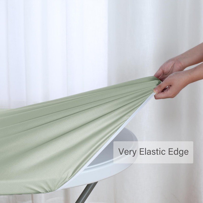Reversible Waterproof Round Tablecloth - Elastic Stretch, Stain Resistant, 40"-4 gallery