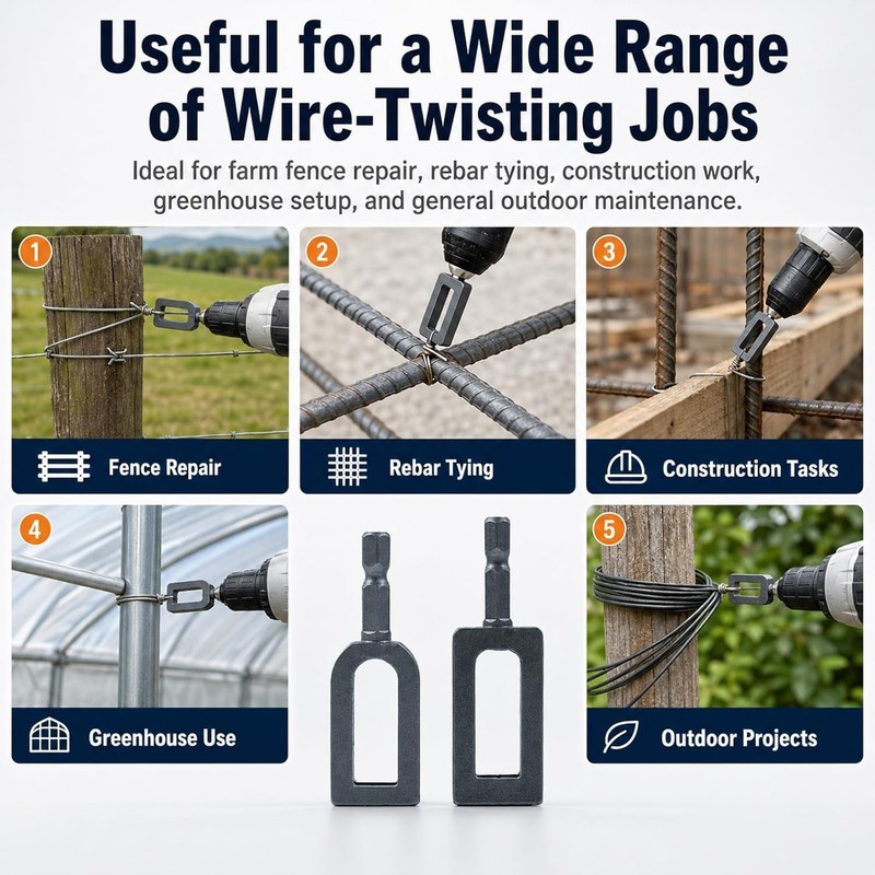 Electric Drill Wire Twisting Tool, Heavy Duty Wire Twister for Drill New US gallery
