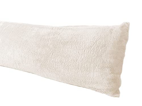 Extra Soft Body Pillow Cover, Sherpa / Microplush Material, 20"x 54" Body Cream gallery