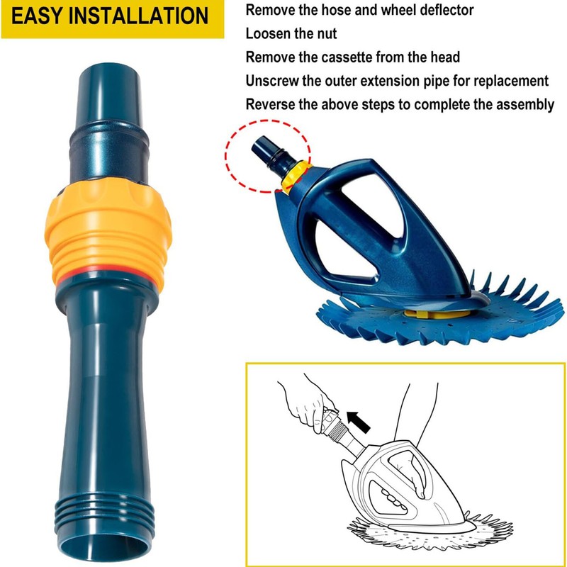 W70326 Cassette Outer Extension Pipe with Handnut For Zodiac Baracuda G3/G3 Pro gallery
