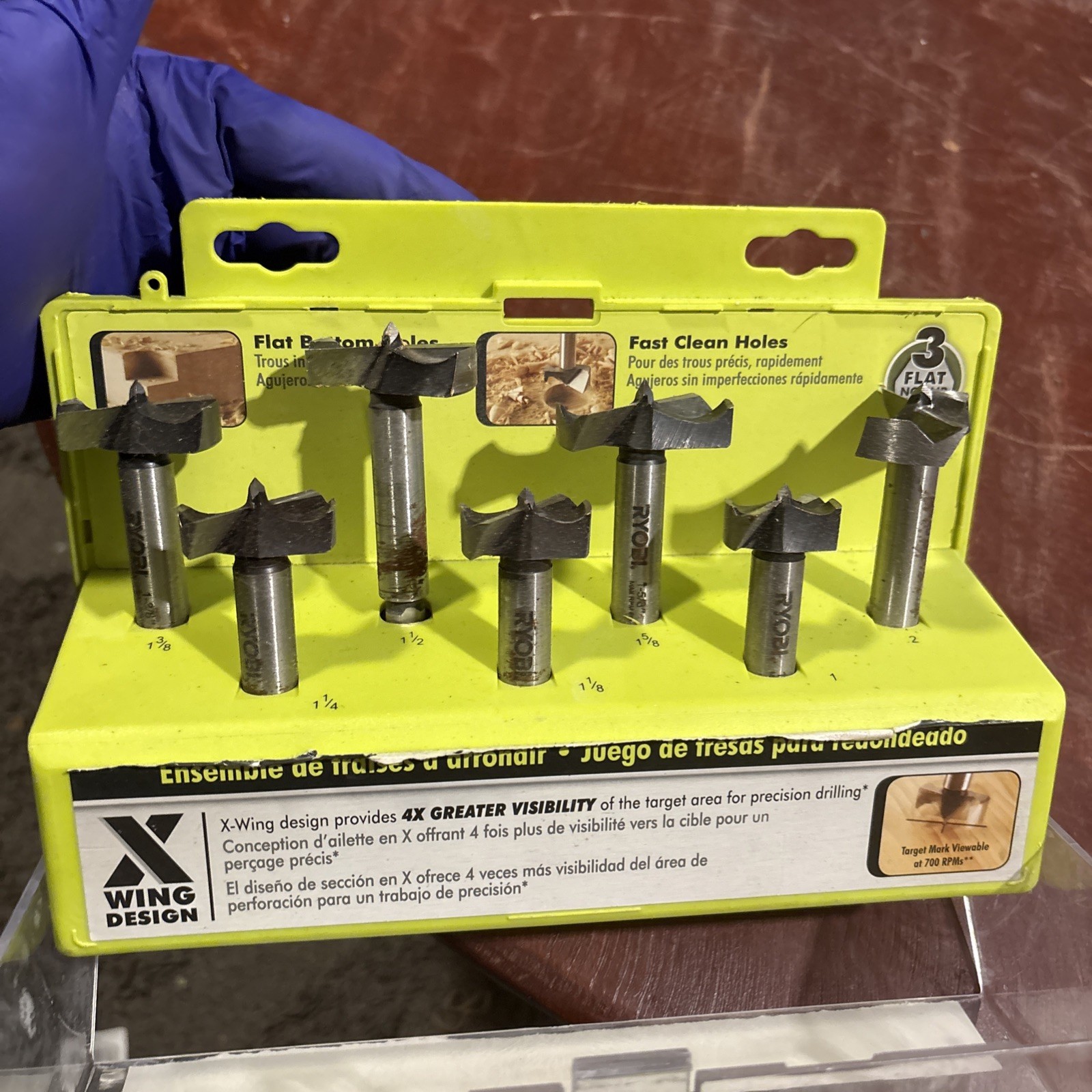 RYOBI A9FS7 Forstner Bit Set 7 Pieces With Hard Case P7 gallery