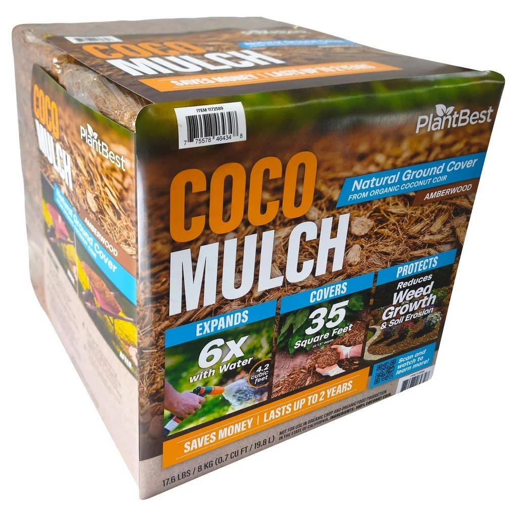 2-PACK MegaMulch Expanding Coconut Coir Natural Ground Cover, FREE SHIPPING, NEW gallery