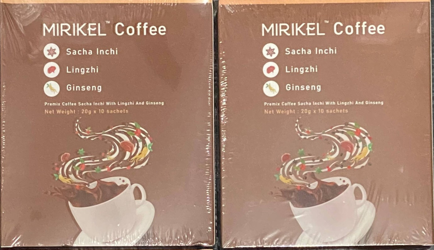 MIRIKEL Instant Coffee W. Sacha inchi /Lingzhi & Ginseng-10 Sachets(2-BOX) 08/26 gallery