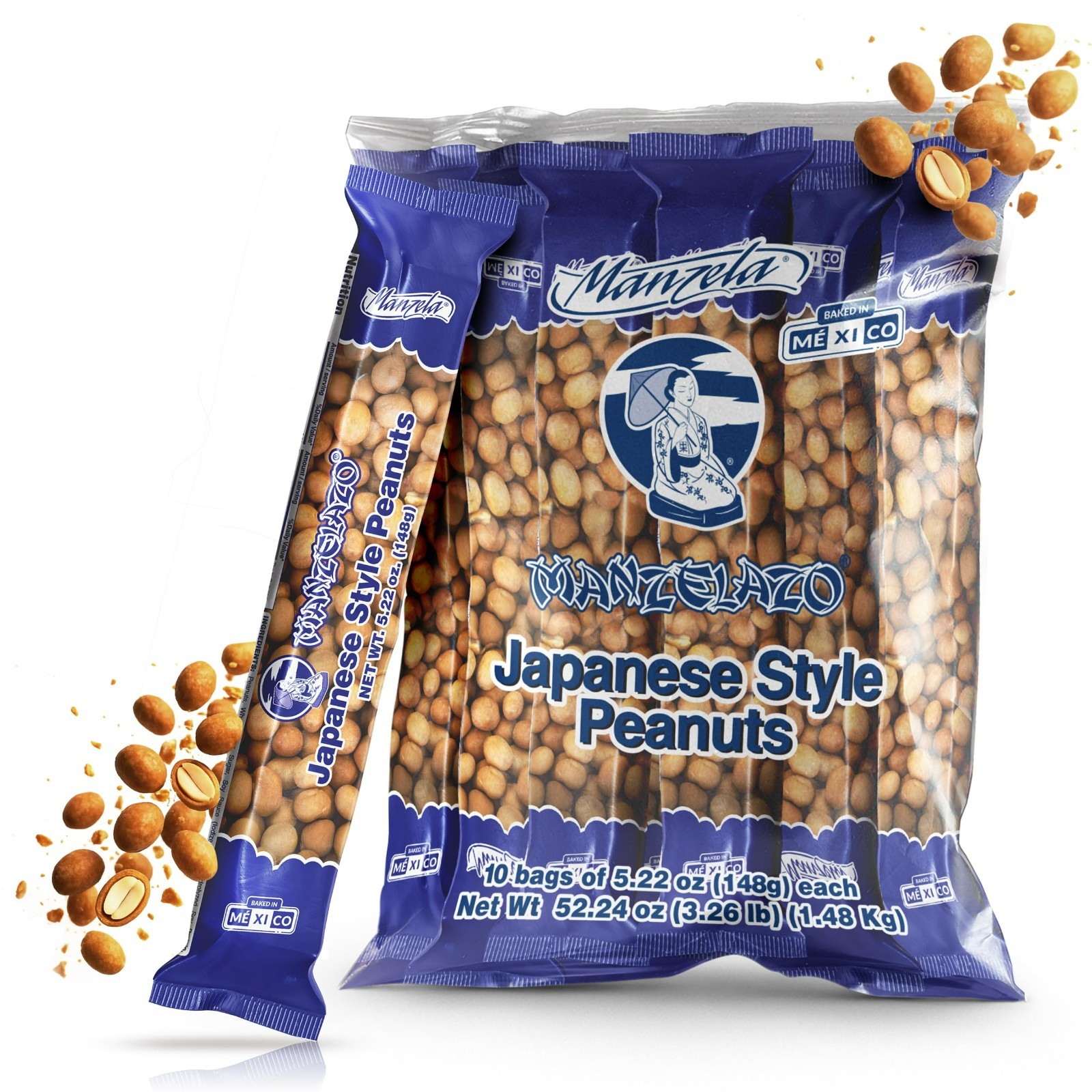 Manzelazo Japanese Style Mexican Peanuts Cacahuate Japones 10 Pieces 5.22oz ea gallery