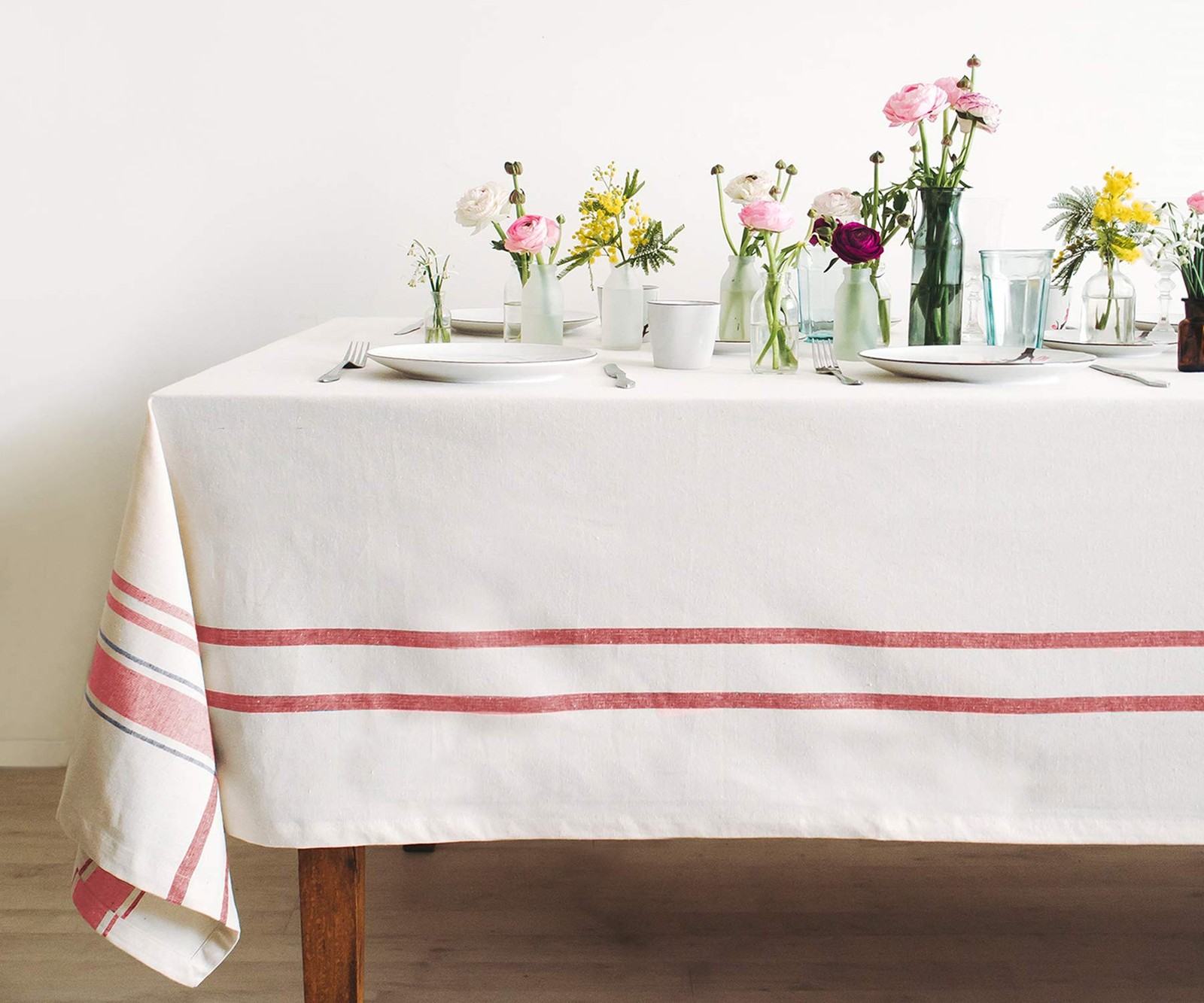 Red Tablecloths, Cotton Tablecloths for Rectangular, 100% Cotton, Farmhouse T... gallery