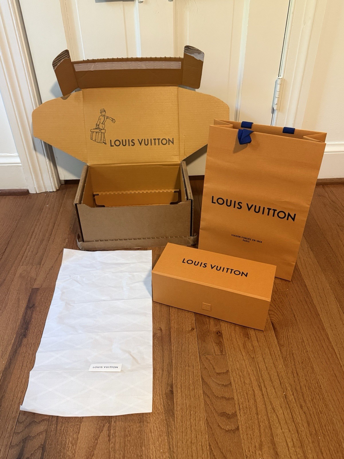 100% Authentic Louis Vuitton Empty Perfume/Cologne Box, Shop Bag, Shipping Box gallery