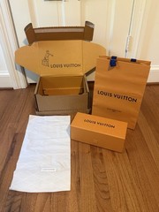 100% Authentic Louis Vuitton Empty Perfume/Cologne Box, Shop Bag, Shipping Box
