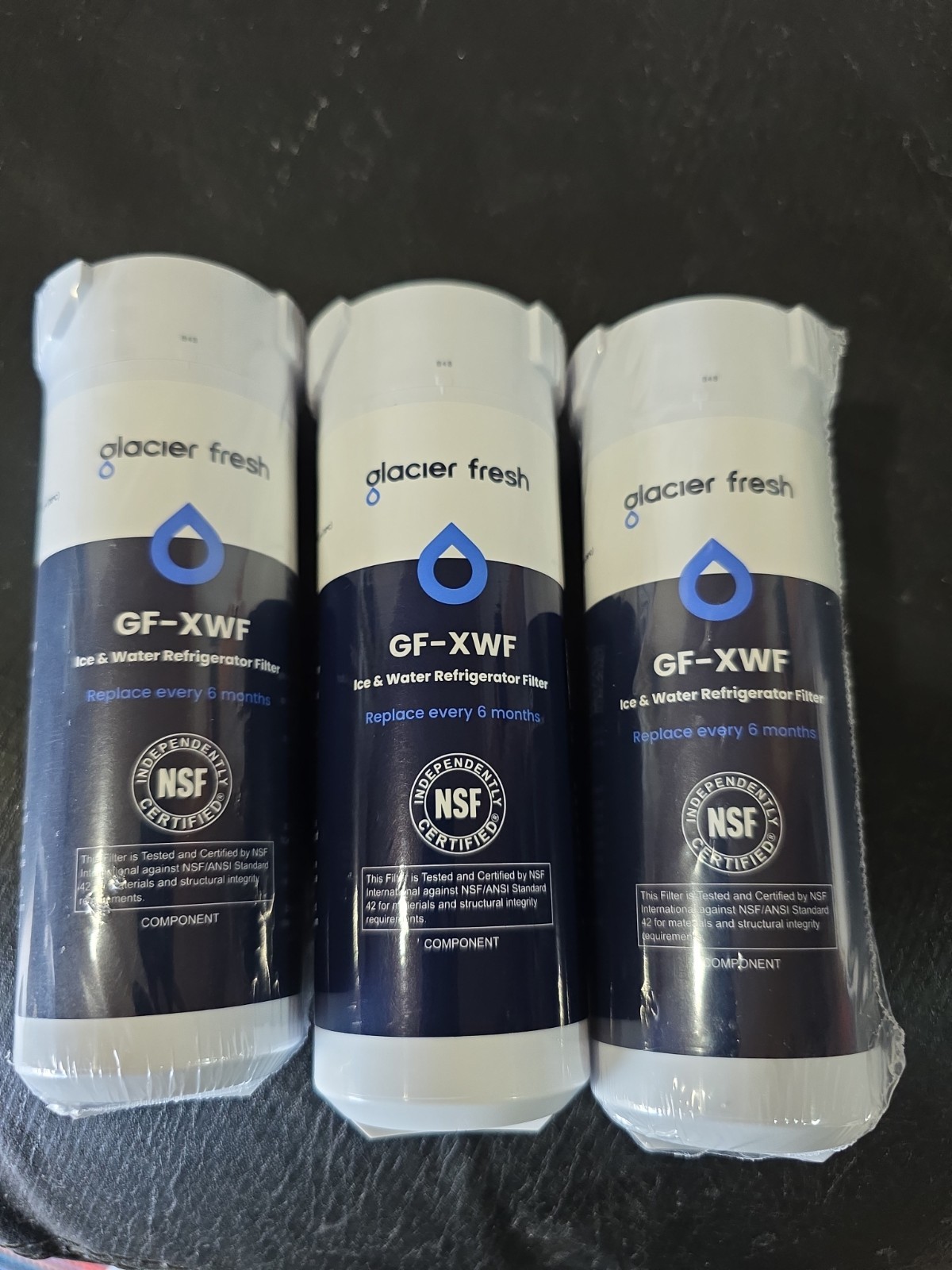 GLACIER FRESH GF-XWF Replacement for GE XWF Refrigerator Water Filter Pack of 3 gallery