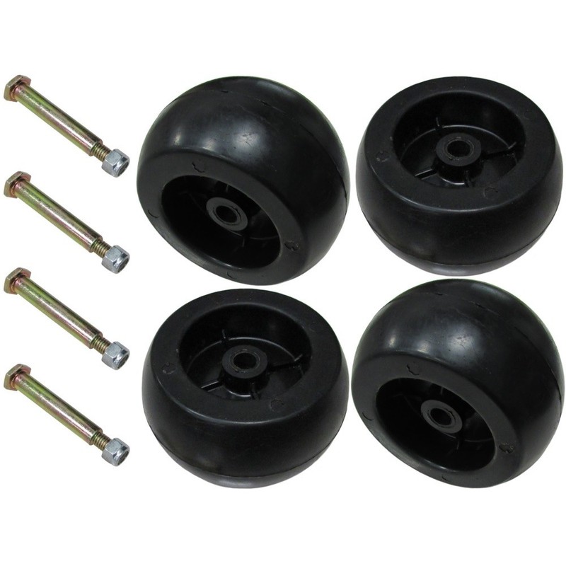 4 New DECK WHEELS ROLLERS Fits John Deere Lawn Mower Tractor 38" 48" Deck gallery