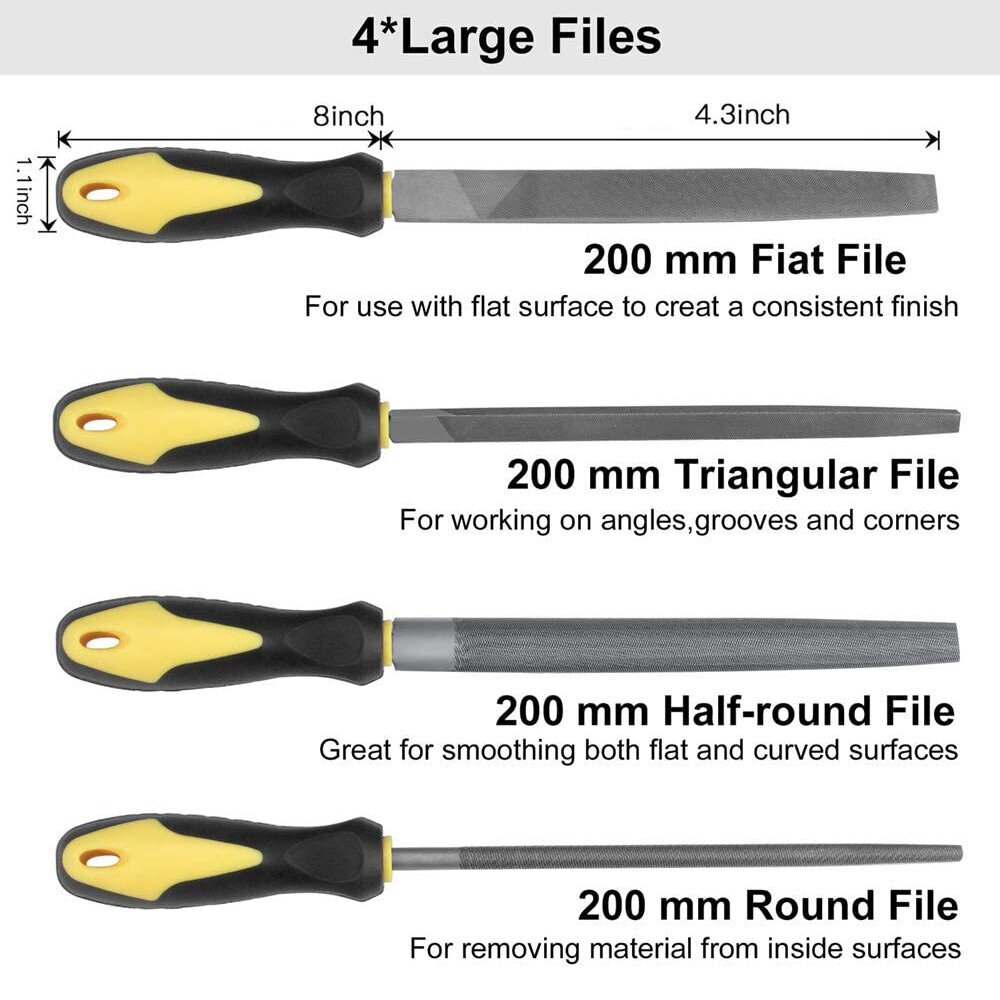 19Pcs Metal File Set with Carry Case Premium Grade Drop Forged Alloy Steel File gallery