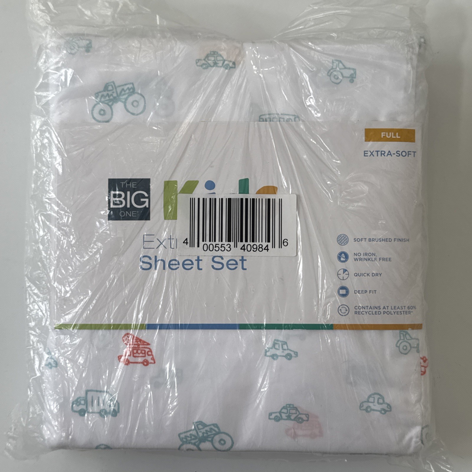 The Big One, Kid's, Extra Soft Sheet Set, Transportation, Full gallery