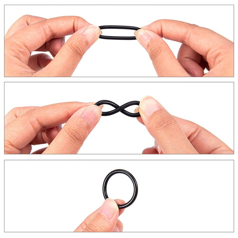 100-Pack Rubber Watch Case Back O Ring Round Gasket 3mm-63mm (1mm Thick) NBR 70 gallery