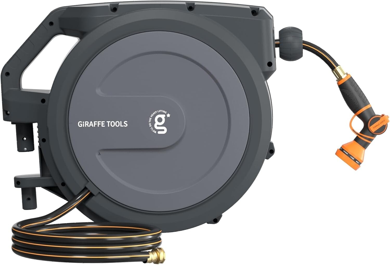 Giraffe Tools Retractable Garden Hose Reel Auto Rewind with 78'x1/2" Water Hose gallery