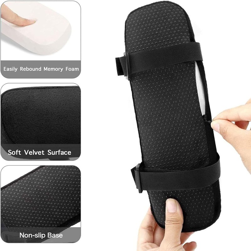 4× Memory Foam Armrest Cushions Support Elbow Arm Rest Cover Chair Armrest Pad gallery