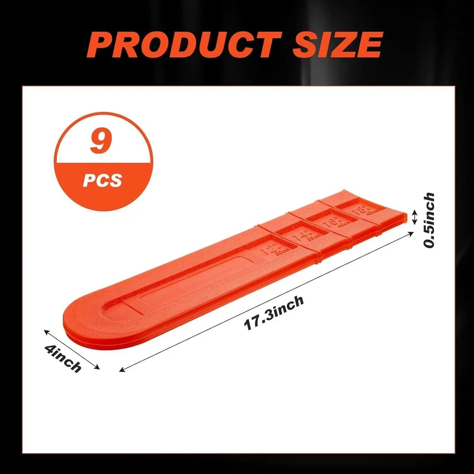 9 Pieces Chainsaw Chain Cover 18 Inches Chain Saw Bar Scabbard Scabbard Chain... gallery