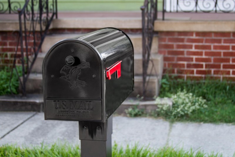Large Capacity Double Door Mailbox - Durable Black Outdoor Mailbox for Home gallery