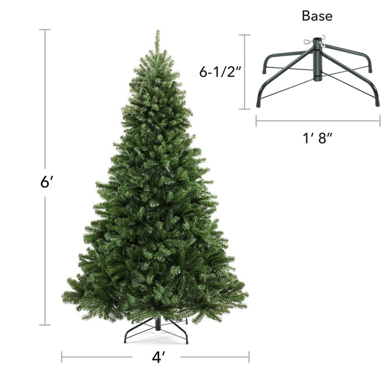 OPEN BOX - 6FT Green Spruce Realistic Artificial Holiday Christmas Tree w/Stand gallery