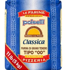 POLSELLI Classica, Type “00” Double Zero Flour Exrtra Fine, 11 lbs 5 kg