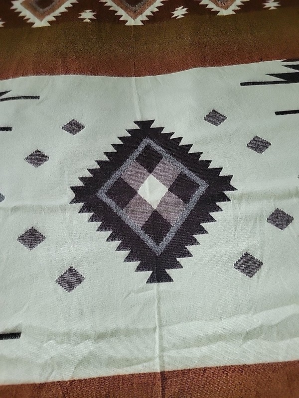 Ecuadorian Handmade ALPACA blend Blanket geometric andean Pattern 88 x 80 in gallery