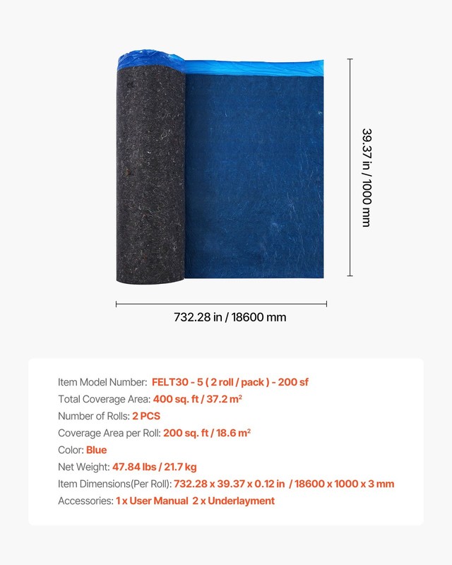 Floor Underlayment 400 sq. ft, 3mm Laminate Flooring Padding with Attached Vapor gallery
