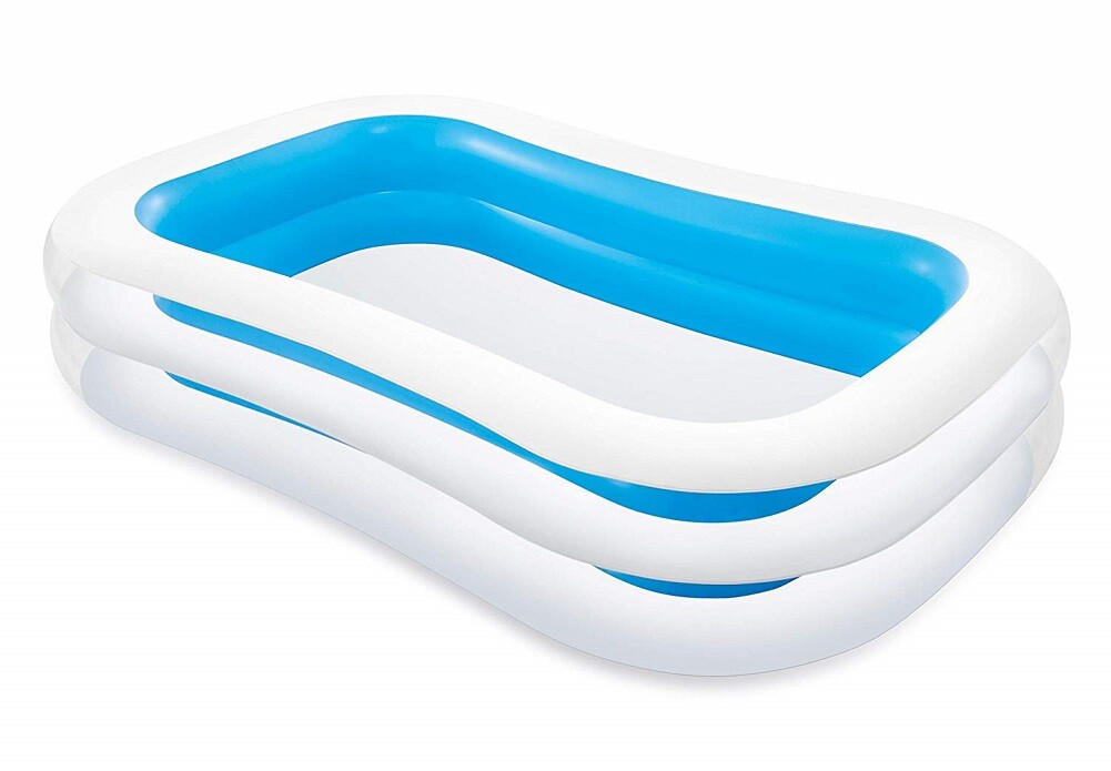 ***USED NO RETAIL BOX Intex Swim Center Family Inflatable Pool 103inch X 69inch gallery