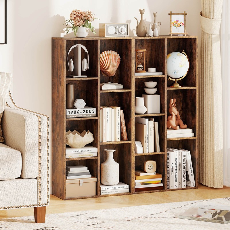 7-Cube Bookcase, Vertical or Horizontal Freestanding Bookshelf w/7 Compartments gallery