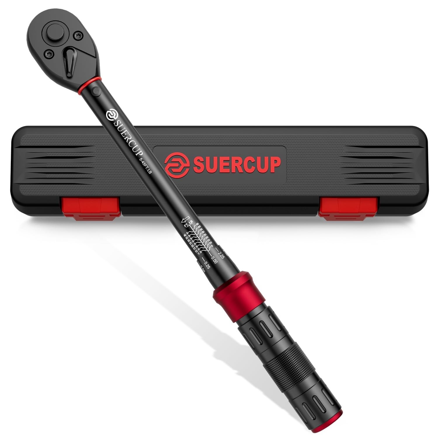 Adjustable 3/8" Drive Click Torque Wrench 5-45 Ft-Lb, 72 Tooth Dual-Direction To gallery