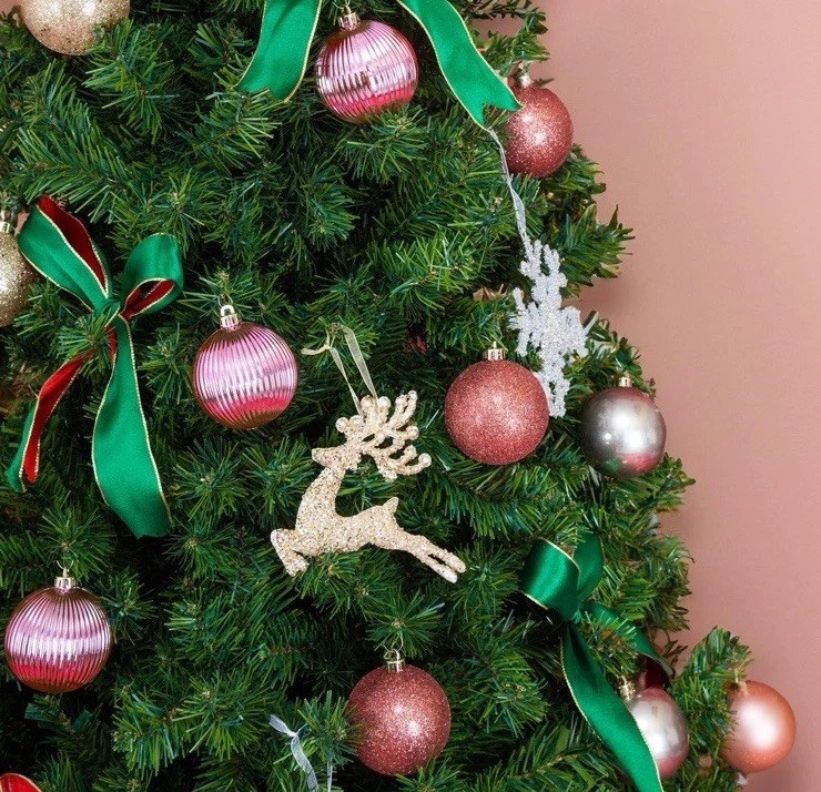 Every Day Is Christmas Shatterproof Balls Set, 35 Pcs (2.75"/70mm, Gold Iridium) gallery