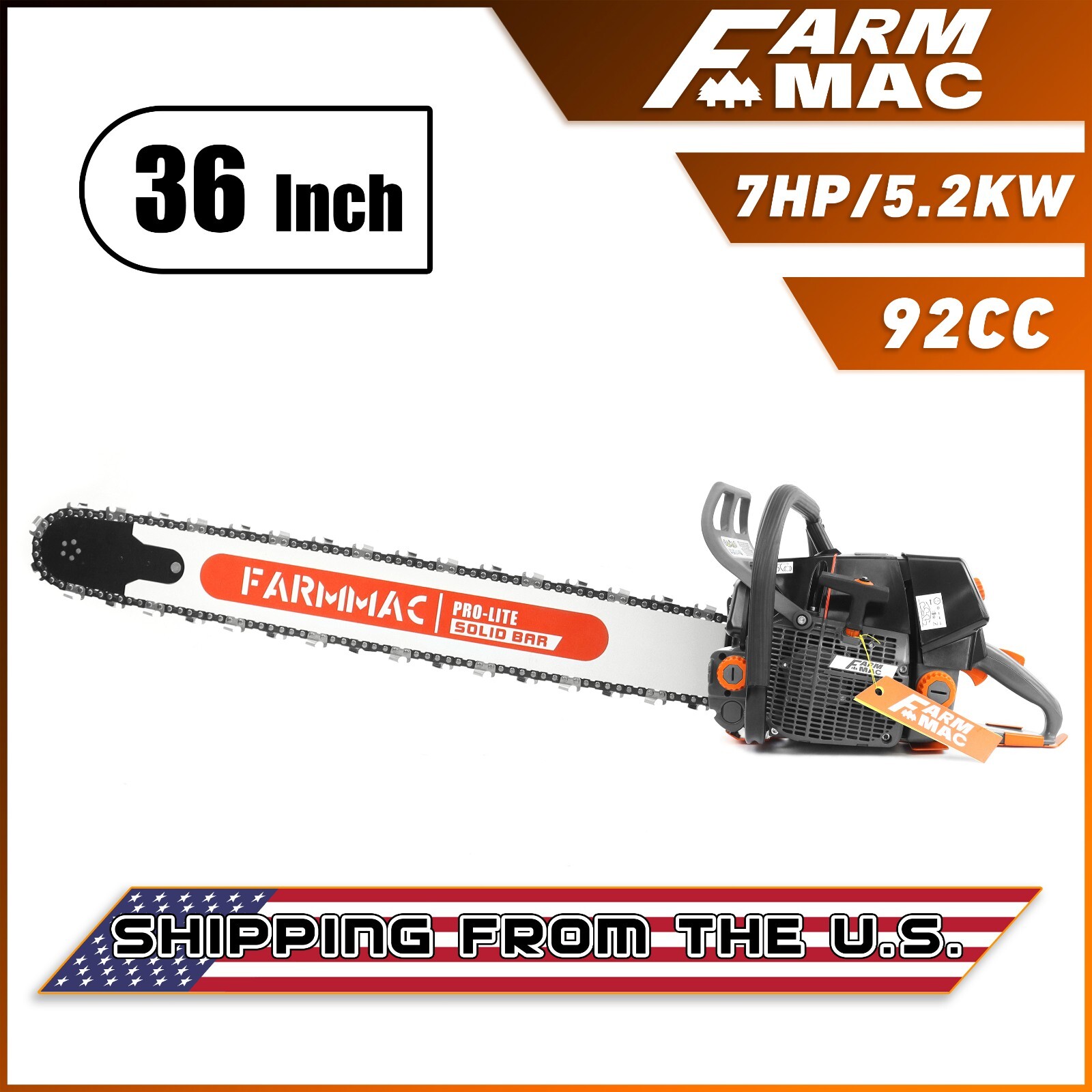 92cc Pro Gas Chainsaw with 36'' Bar Chain Compatible with MS660 For Milling Tree gallery
