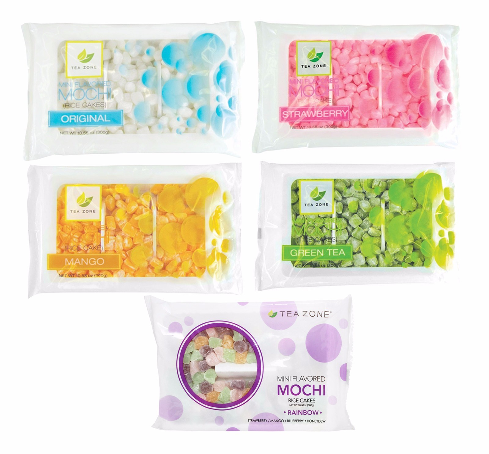 Tea Zone Mini Mochi Rice Cake Snack Dessert Toppings ASSORTED FLAVORS 10.58 Oz. gallery