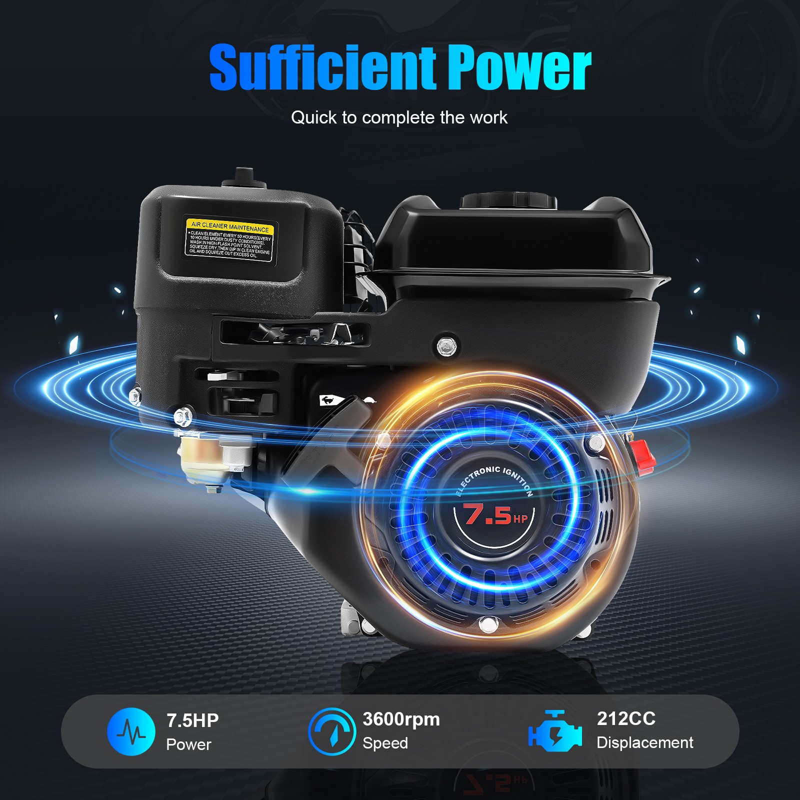 212cc 7.5hp 4-stroke Gasoline Engine Steel Start Engine Manual gallery