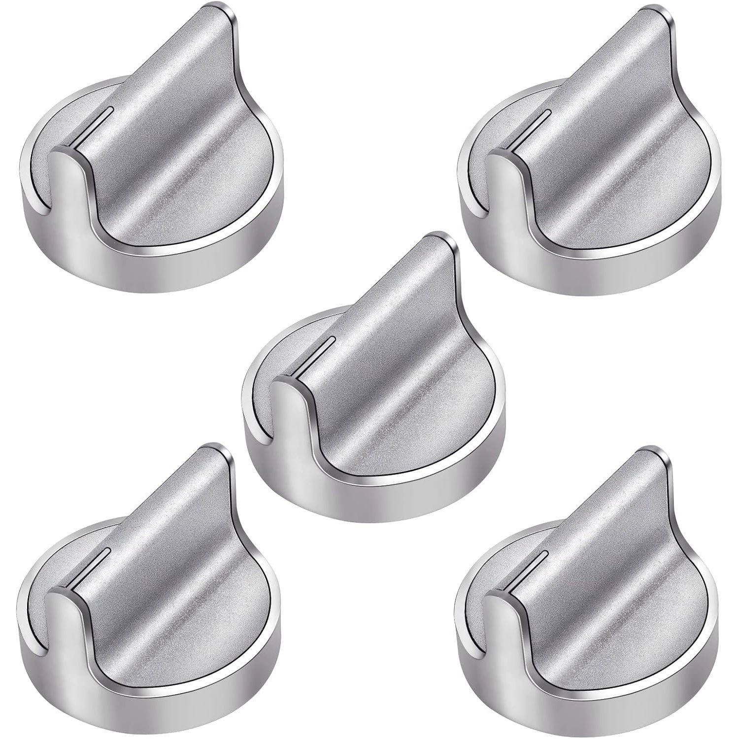 Set of 5 Range Knobs For Whirlpool W10698166 W10594481 Range/Stove Knobs gallery