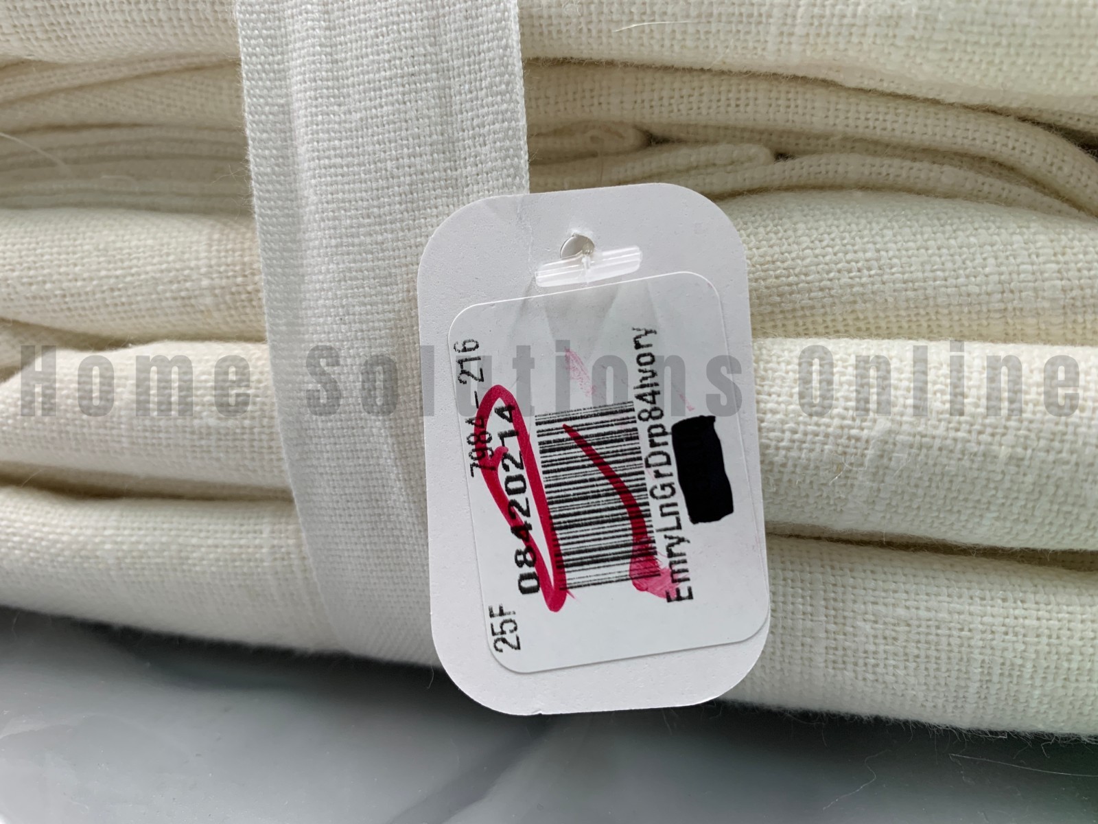 Pottery Barn Emery Linen Grommet Cotton Lined Curtain Ivory 50" x 84" #Q9L gallery