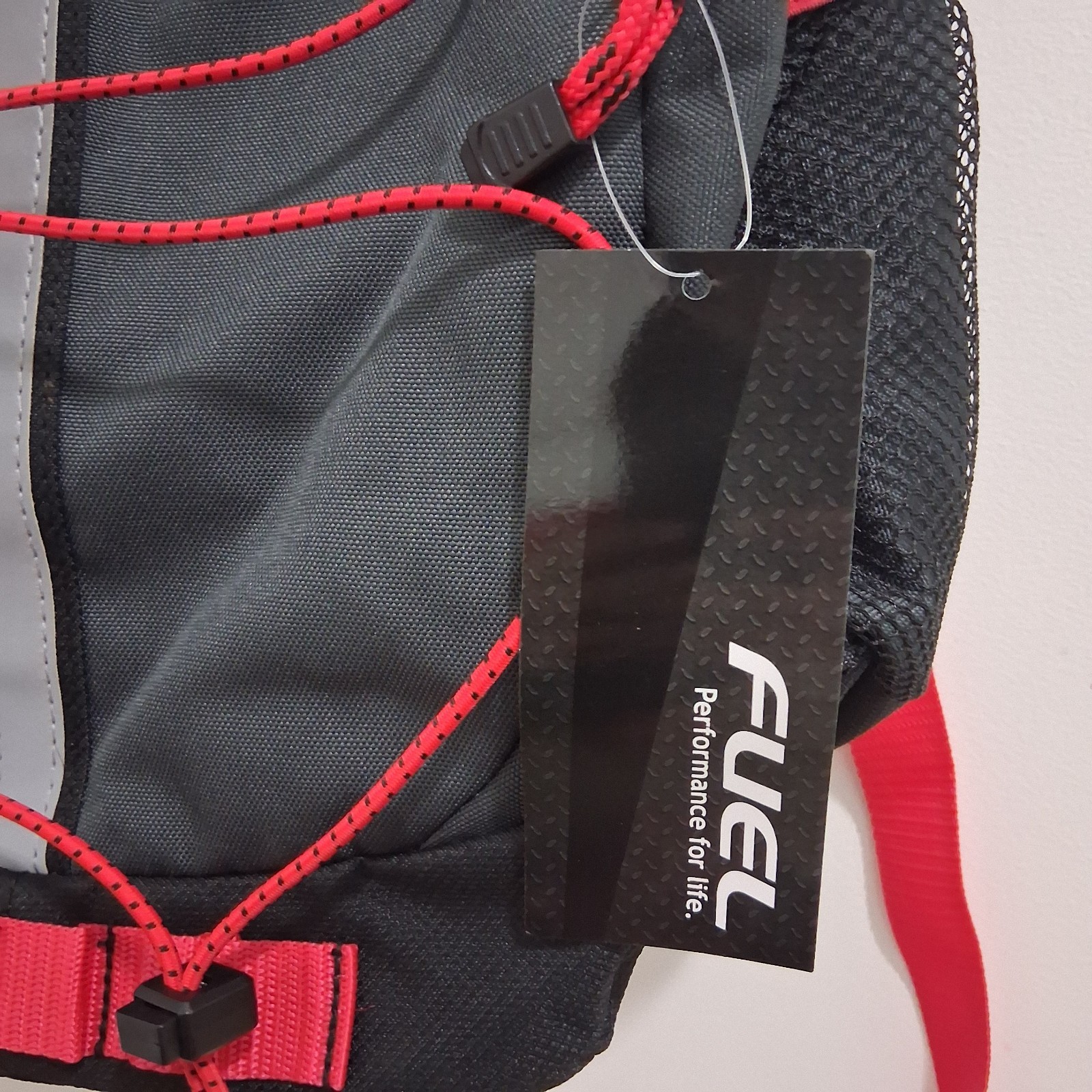 Fuel Black and Red Hiking Backpack Reflective Strip 4 Pockets Polyester 3