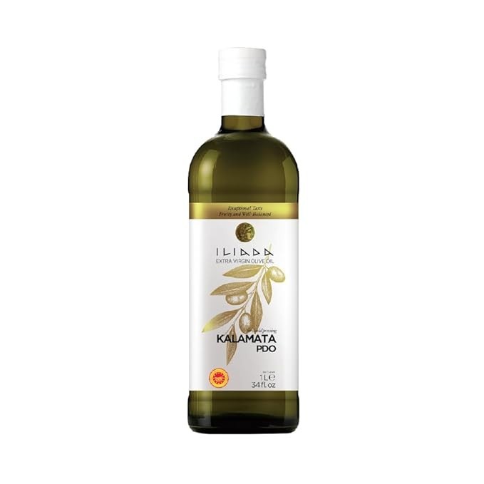 Iliada Kalamata PDO Extra Virgin Cold press Olive Oil,100% Greek 1Lt 34FL Oz