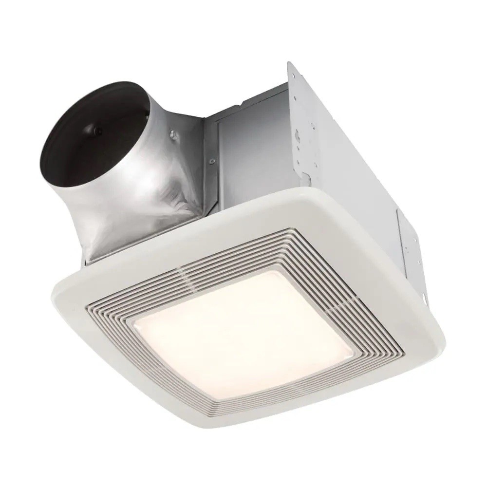Broan-NuTone 130 CFM Ceiling Bathroom Exhaust Fan with Light White QT130LE gallery