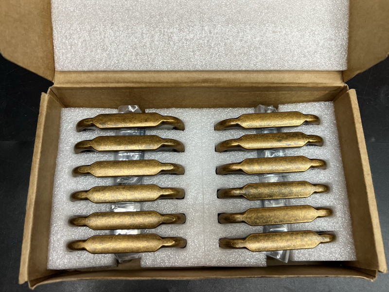 12 Pack 3in Cabinet Pulls Antique Brass Zinc Alloy Drawer Handles gallery