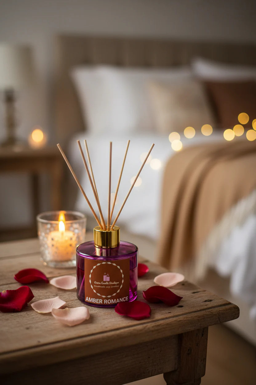 Amber Romance Reed Diffuser, Luxury Diffuser, Home Fragrance, Aroma Diffuser gallery