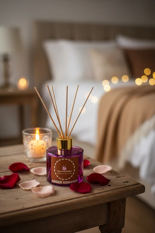 Amber Romance Reed Diffuser, Luxury Diffuser, Home Fragrance, Aroma Diffuser gallery