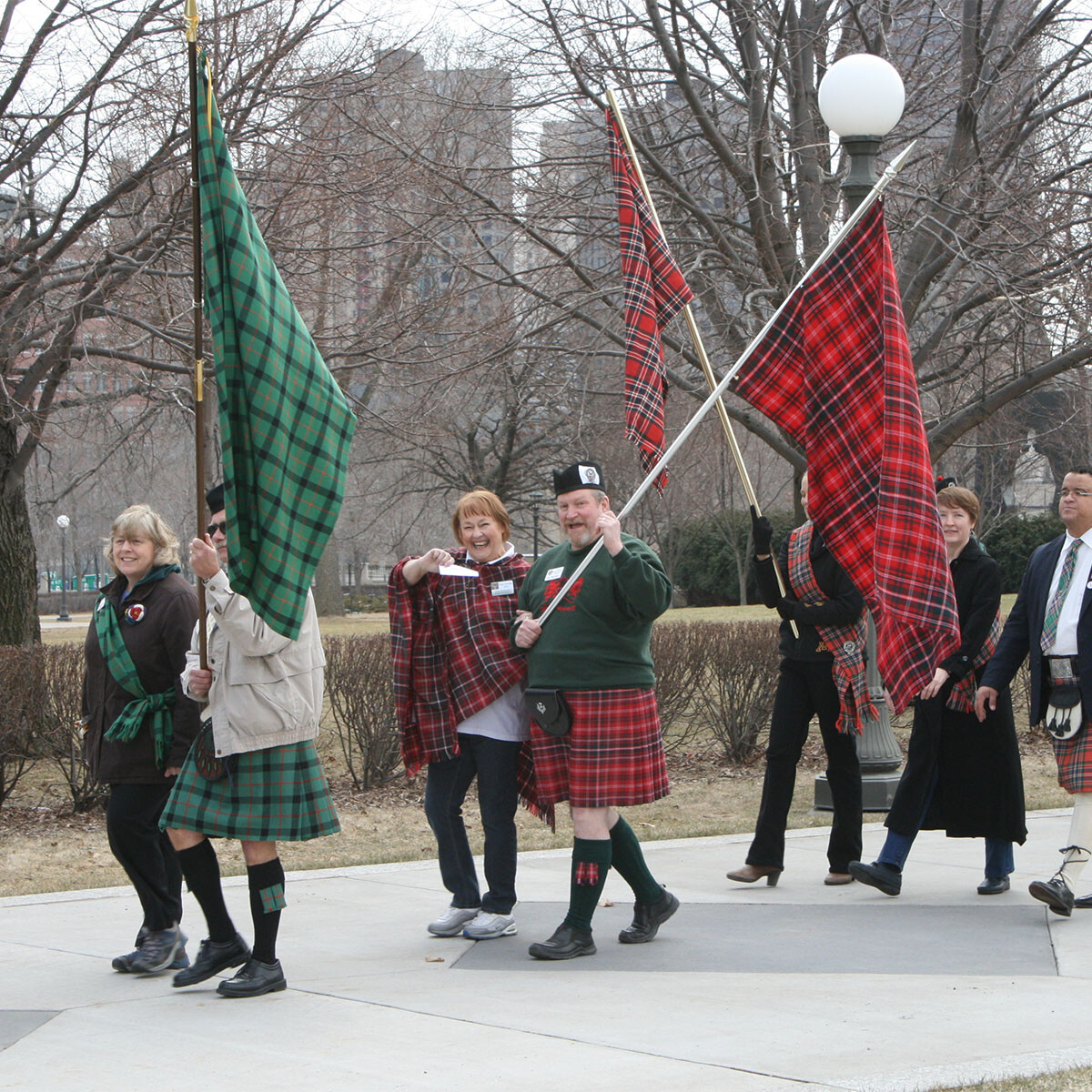 Tartan Flags - Homespun Wool-Blend - Handwoven Fabric gallery