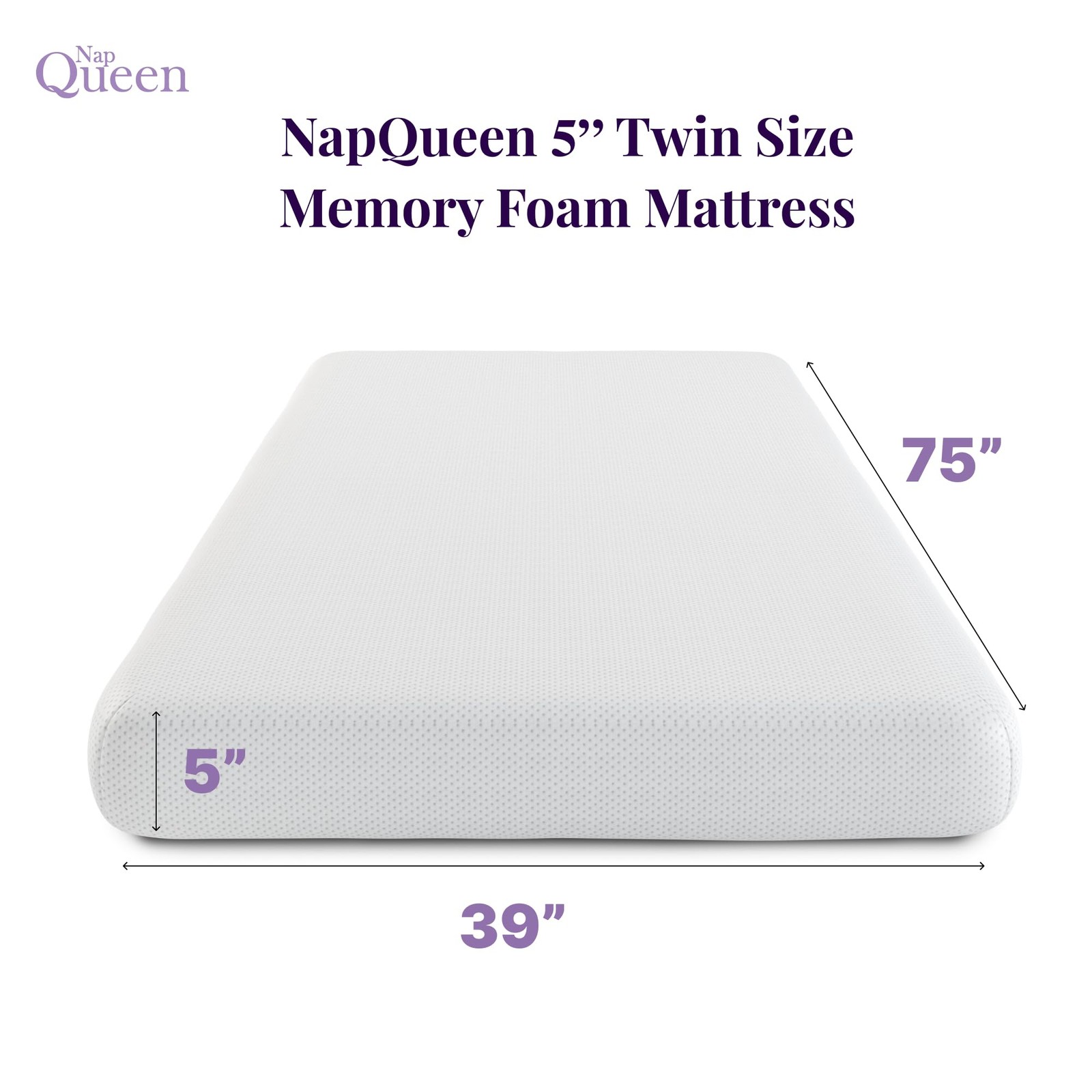 5 Inch Twin Memory Foam Mattress, Medium Feel, CertiPUR-US Certified, Bed in ... gallery