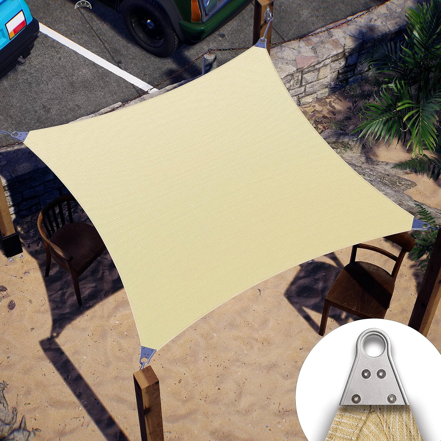 Colourtree Custom Size Rectangle Super Ring Sun Shade Sail Canopy Outdoor gallery
