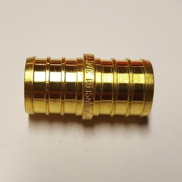 20 Pcs. 3/4" Pex Coupling - Lead Free Brass 3/4 Inch Crimp Coupling 23-2-4=20 gallery