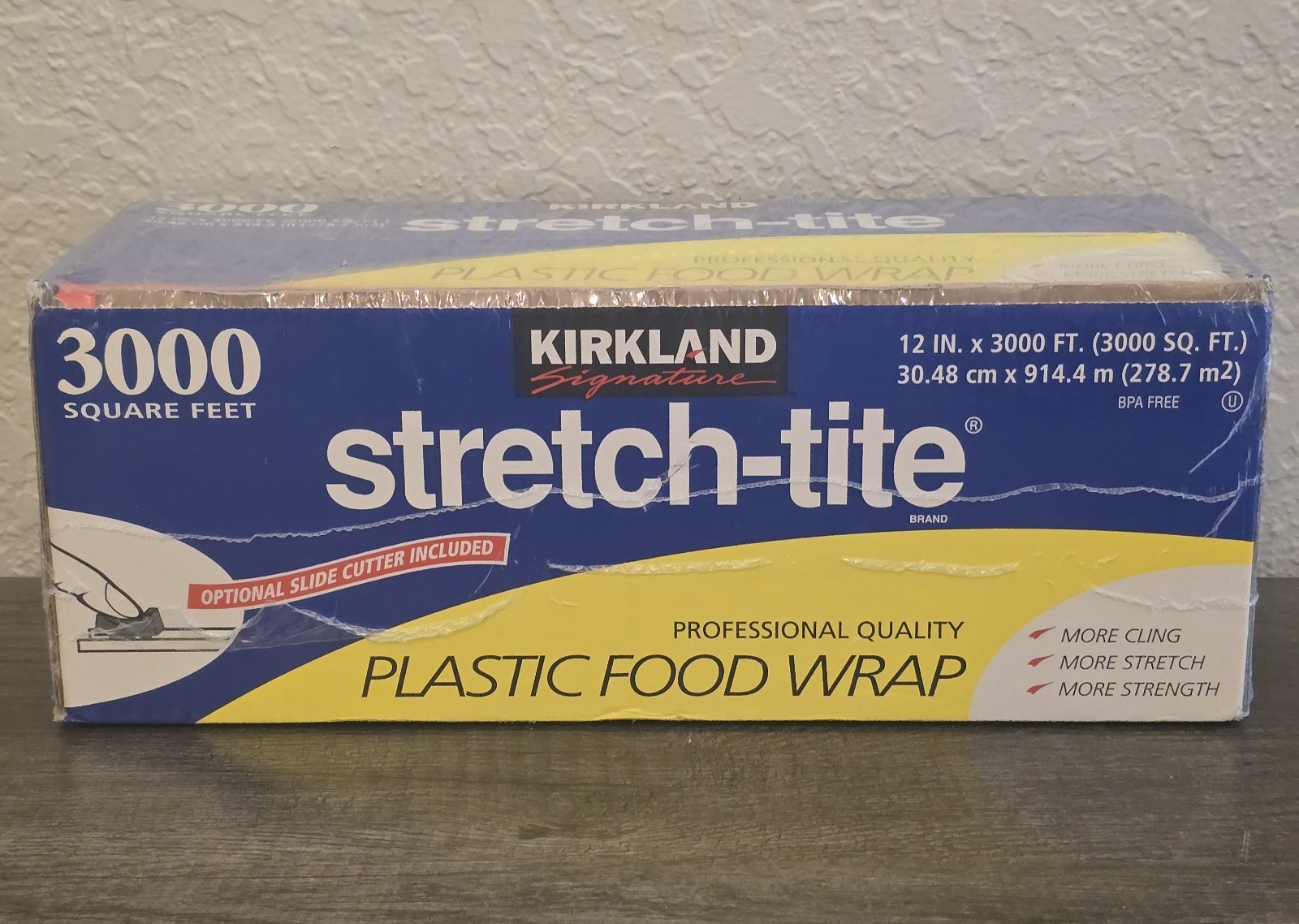 Kirkland Signature Stretch-Tite Premium Plastic Food Wrap 12" X 3000 ft gallery