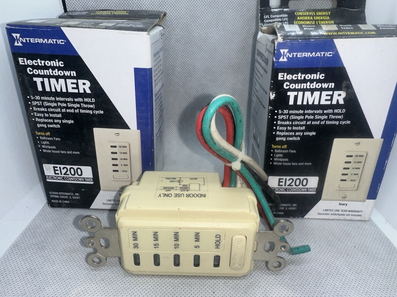 3 New Intermatic EI200 Electronic in-Wall Countdown Auto-Off Time gallery