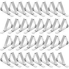 TriPole Tablecloth Clips 32 Pack Stainless Steel Table Cover Assorted Sizes