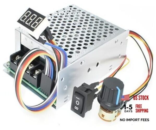 TKXEC Adjustable Digital display 10-55V 60A PWM DC Brushed Motor Speed gallery