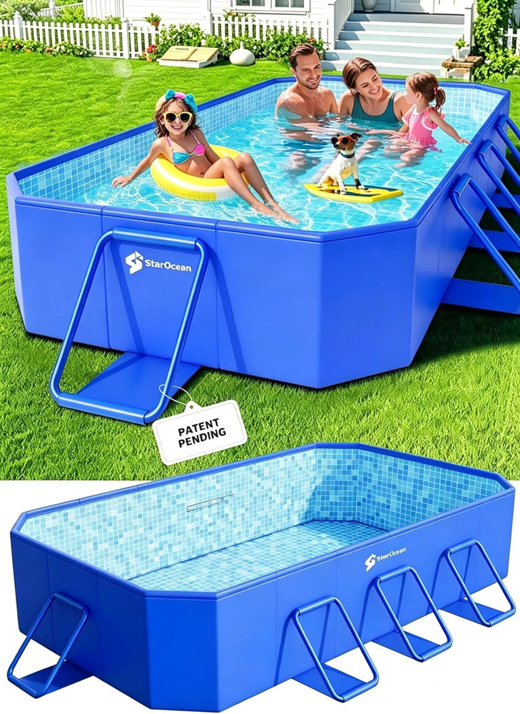 2026 Foldable Pool, Large Non-Inflatable Swimming Pool for Kids,Adult Collapsibl