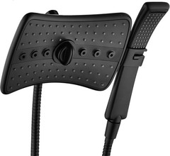 “Bright Showers” Multi Function Rain Chrome Shower Head Matt Black PSS3919-04