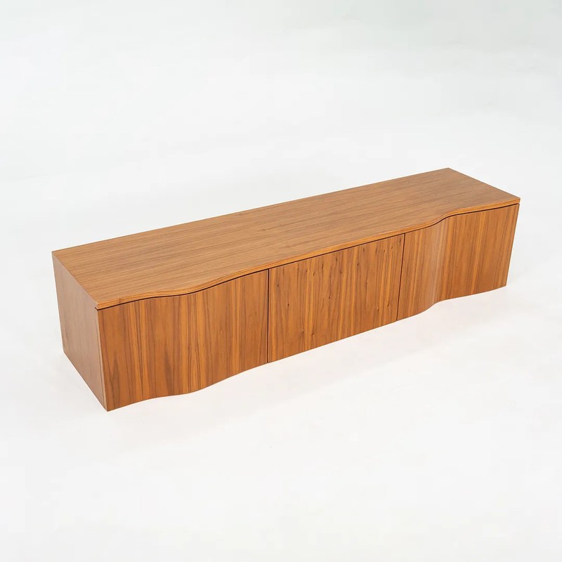 2020s Custom Walnut Wall Hanging Cabinet with French Cleat 15x63x14 Inches gallery